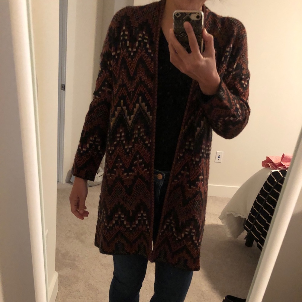 Lucky Brand Navajo Print Duster Cardigan